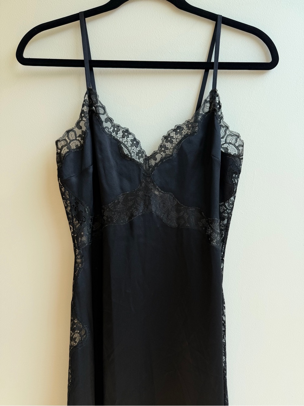 NEW NWT Reformation Ericka Silk Dress | Strappy Lace Black | Size 4 - Picture 9 of 14